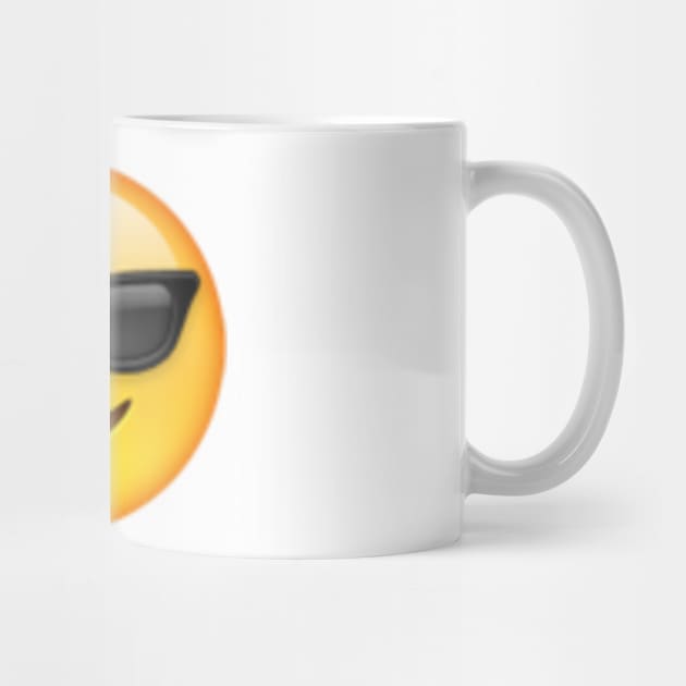 smiling face with sunglasses by Emoji